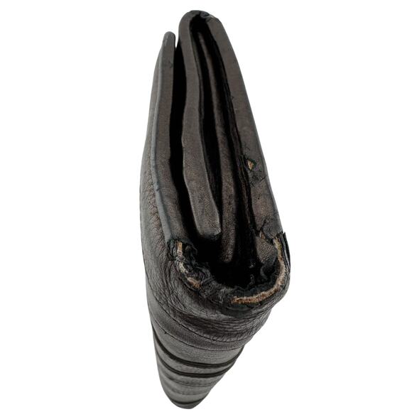 Prada Metallic Brown Wave Leather Flap Continental Wallet - Picture 13 of 16